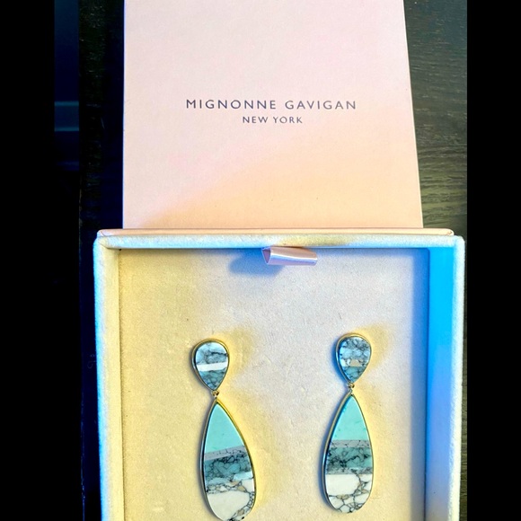 Authentic Mignonne Gavigan turquoise earrings - Picture 2 of 4